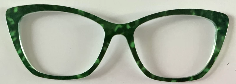 PAIR Wanda Topper; lime green tortoise