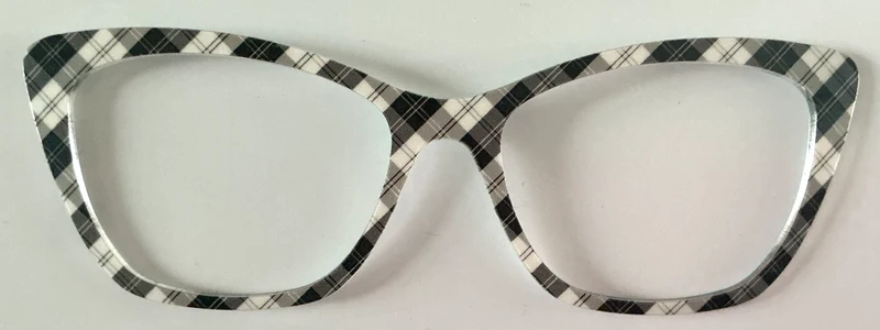 PAIR Wanda Topper; black and white plaid