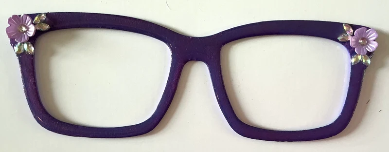 Kirby Topper; Mel’s Sparkles: purple with flower corner embellishments