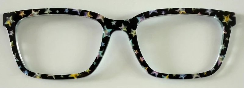 PAIR Larkin Topper; stars on black