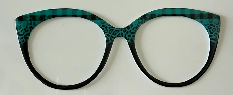 Zuri Topper; checkered animal print/black split