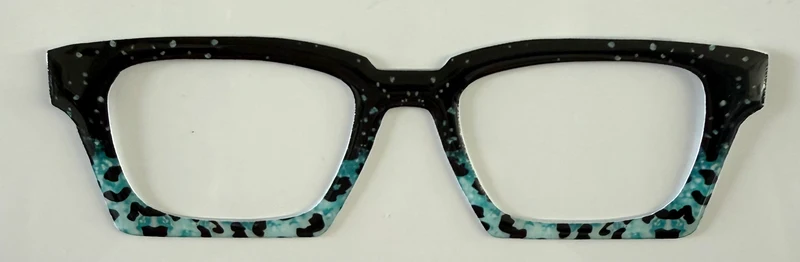 NEW Finley Thick Topper; Framefetti; aqua dots to animal print