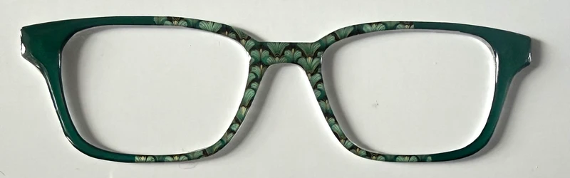 NEW Finley Topper; Framefetti; patterned deep green vertical split