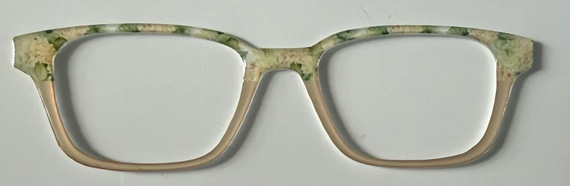 NEW Finley Topper; Framefetti; hydrangea/champagne split