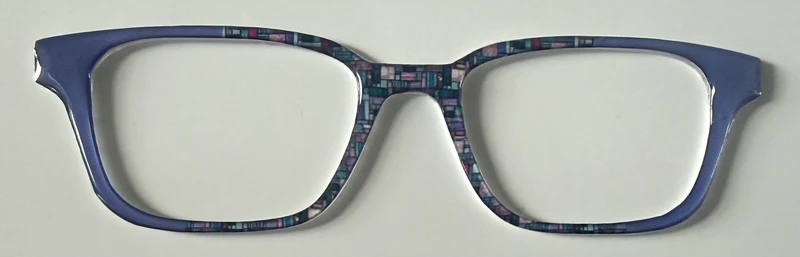 NEW Finley Topper; Framefetti; rectangles/purple vertical split