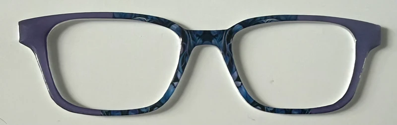 NEW Finley Topper; Framefetti; blue floral/purple gray vertical split