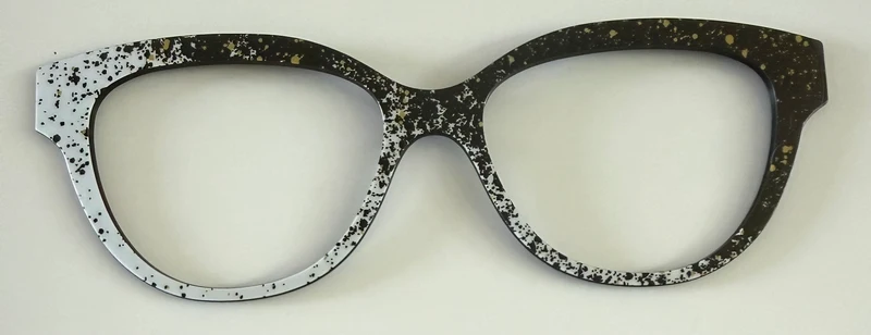 PAIR Premium Quinn Topper; black and white paint splatter