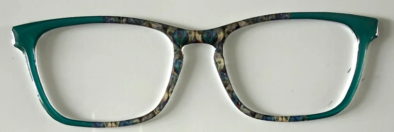 NEW Casper Topper; Framefetti; misc pattern to turquoise vertical split