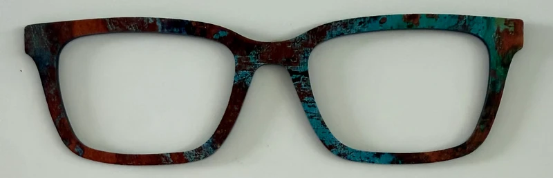Larkin Topper; turquoise and burgundy swirls