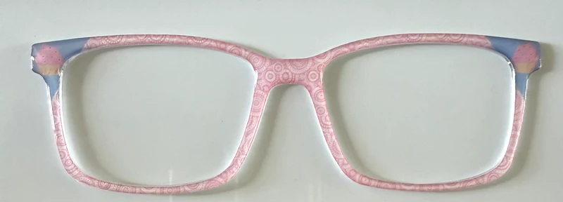 NEW Kirby Topper; Framefetti; pink circles with corner cupcakes