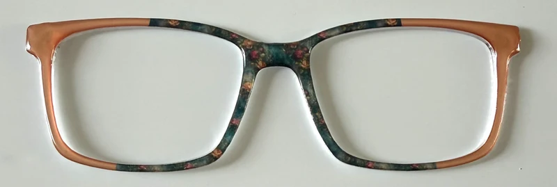 NEW Kirby Topper; Framefetti; floral/apricot vertical split