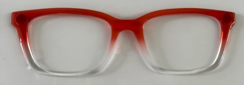 Larkin Topper; red to clear gradient