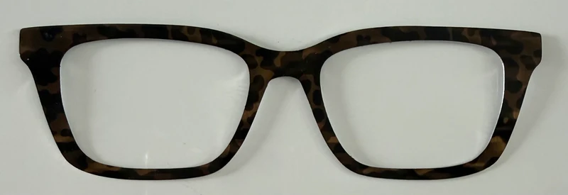 Larkin Topper; metal; deep brown and black tort