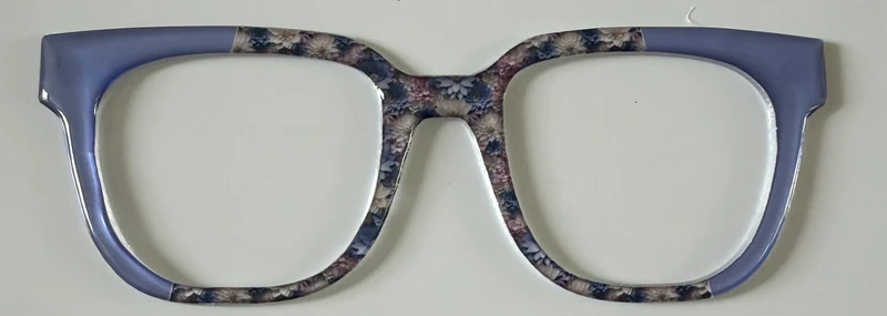 NEW Murphy Topper; Framefetti; floral design/light purple vertical split
