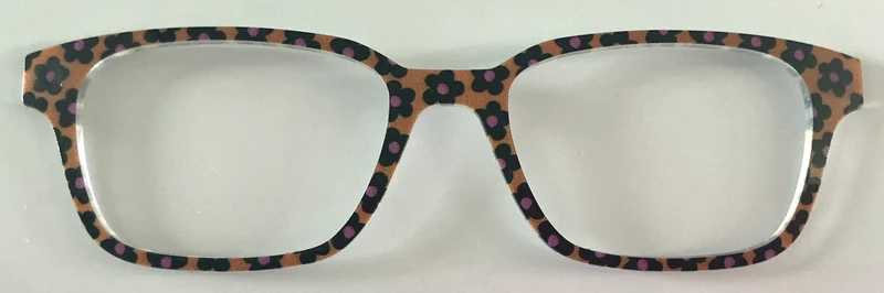 PAIR Finley Topper; black flowers on brown