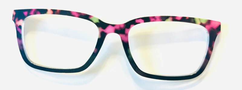 PAIR Larkin Topper; bright pink and green to black fade
