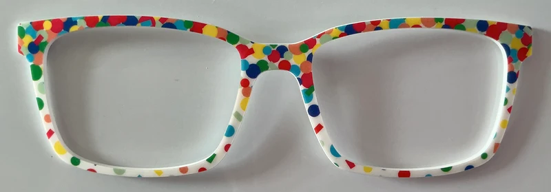 PAIR Kirby Topper; rainbow confetti