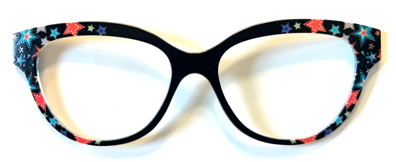 PAIR Quinn Topper; black vertical gradient with blue and red stars