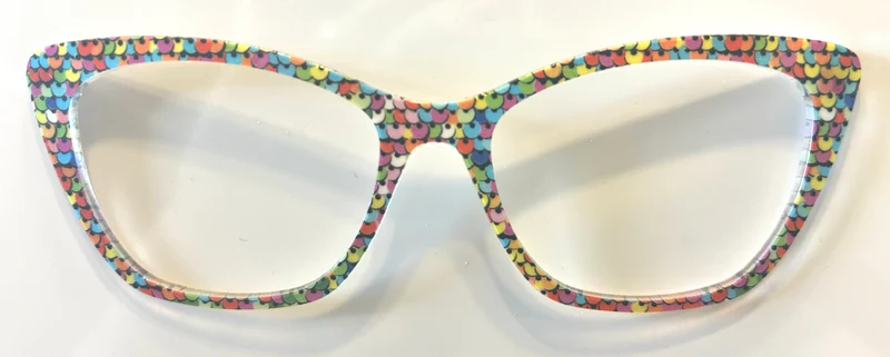 PAIR Wanda Topper; multicolored sequins