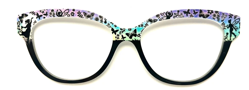 PAIR Quinn Topper; butterflies and fairies/black split