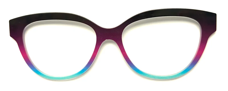 PAIR Quinn Topper; plum to aqua gradient