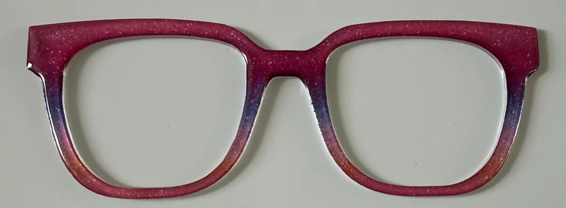 NEW Murphy Topper; Framefetti; hot pink gradient shimmer