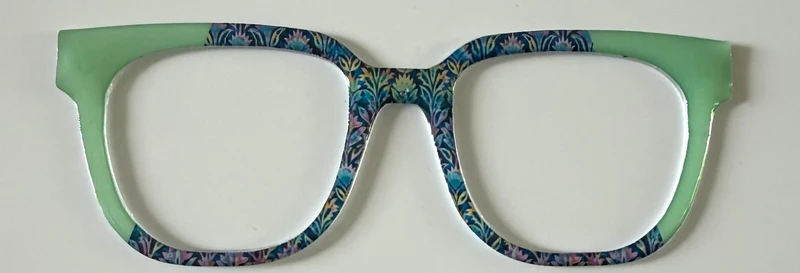 NEW Murphy Topper; Framefetti; neon plants to green diagonal split