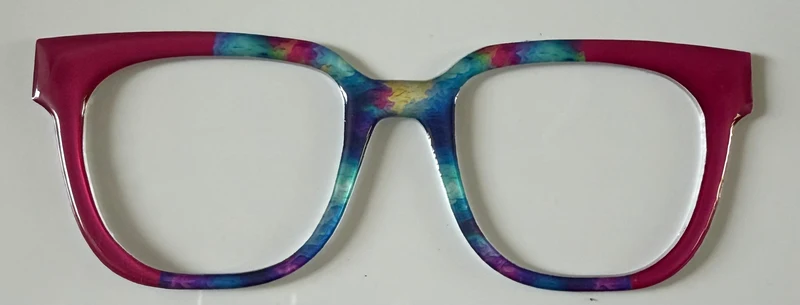 NEW Murphy Topper; Framefetti; multicolored/magenta vertical split