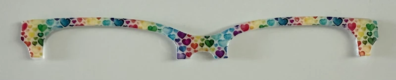 Larkin Brow Topper; rainbow hearts