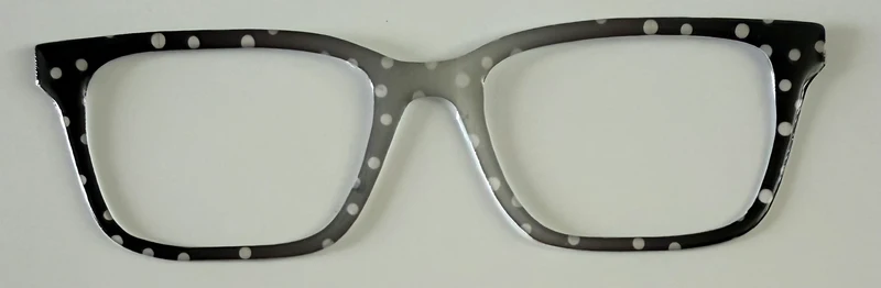 Larkin Topper; gray and black polka dot vertical fade