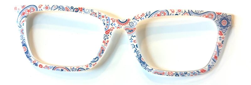 PAIR Larkin Topper; red, white, and blue paisley