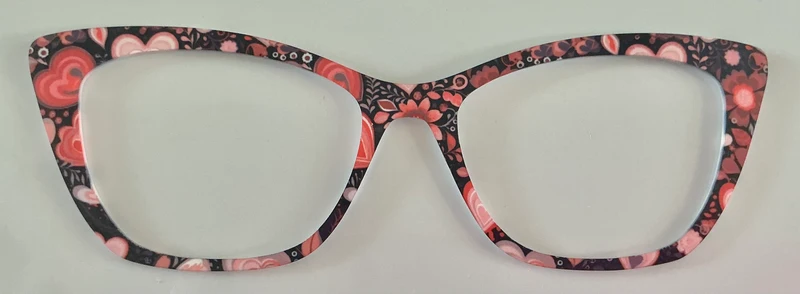 Wanda Topper; pink and red flowers and hearts