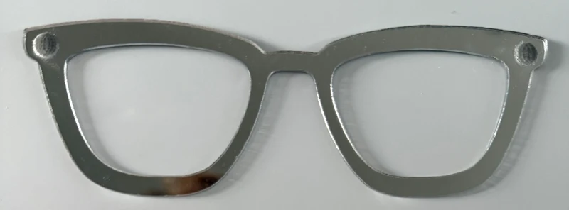 Izzy Topper; silver mirrored stacker