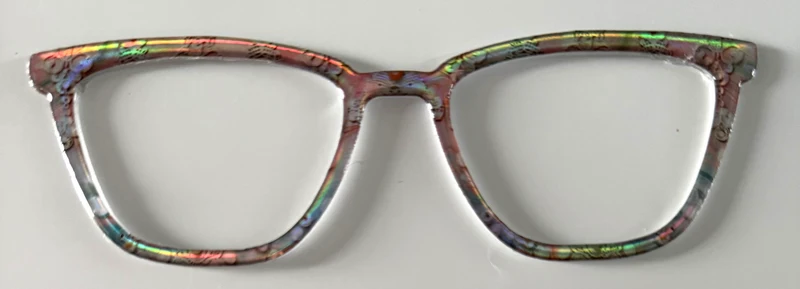 Izzy Topper; silver shine geometric swirls