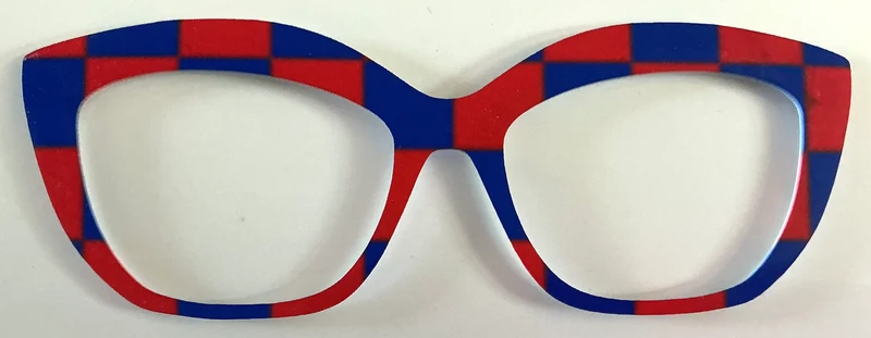 Wanzuri Topper; red and blue rectangles