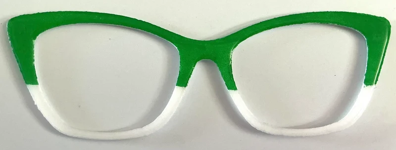 Wanda Topper; green/white split