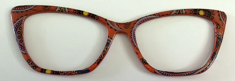 Wanda Topper; orange paisley