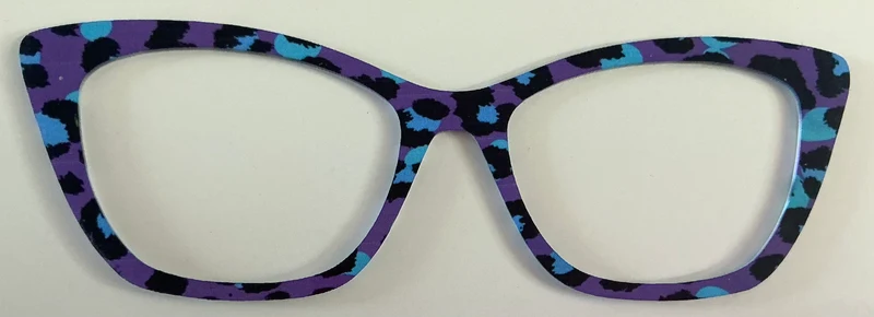 Wanda Topper; black, blue, purple cheetah print