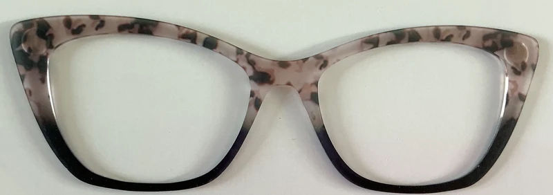 Wanda Topper; pale pink tortoise to black fade