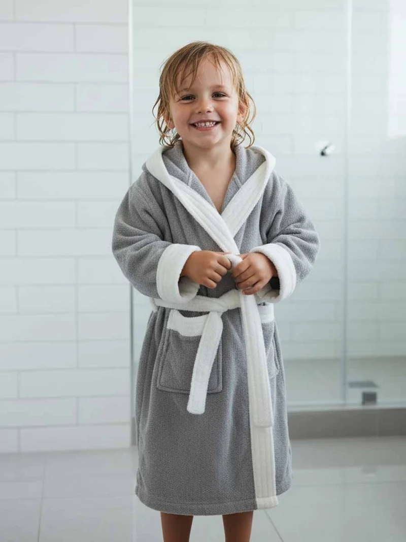 Accappatoio Bambino in Spugna Bicolor 400 grammi - Daltex
