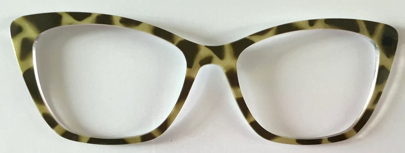 PAIR Wanda Topper; green and black/brown tort