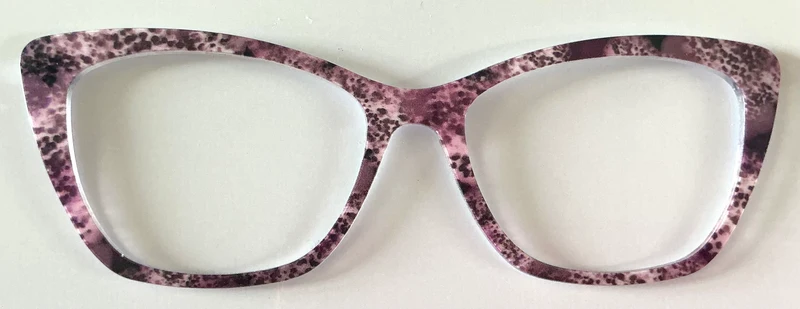 PAIR Wanda Topper; purple and black spotted