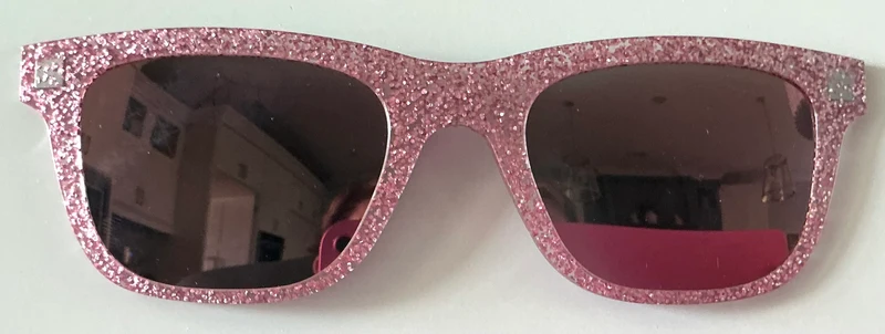 PAIR - Jessie Topper; rose glitter