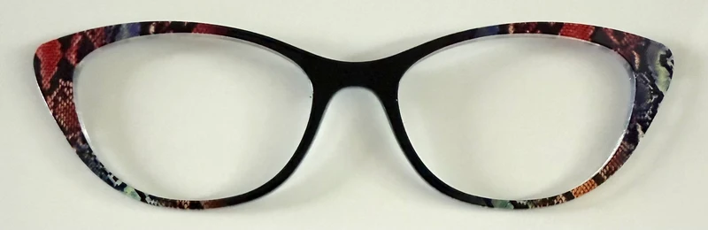 PAIR Ella Topper: black to red snake skin fade