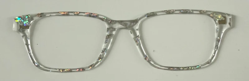 Finley Topper; Topp Designs by Allison; glitter leopard print on clear