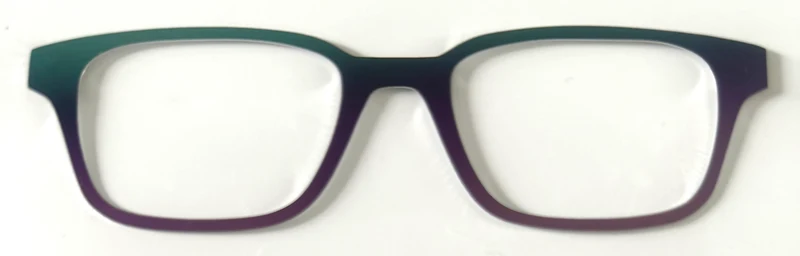 Finley Topper; metal; green/ purple toned gradient