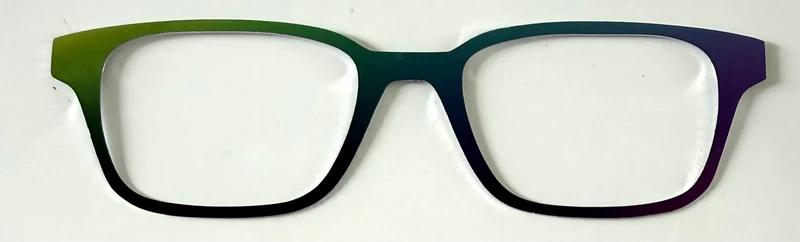Finley Topper; metal; green to purple diagonal fade