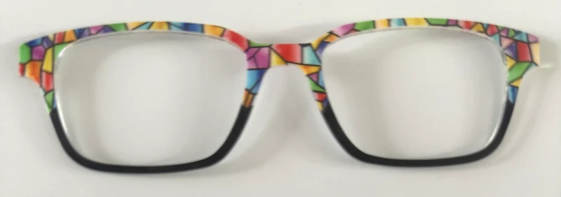 PAIR Larkin Topper; rainbow stone design to black fade