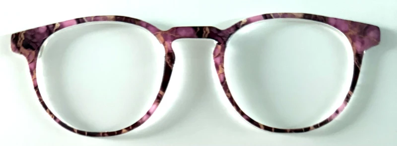 Soto Topper; purple and gold marble; resined