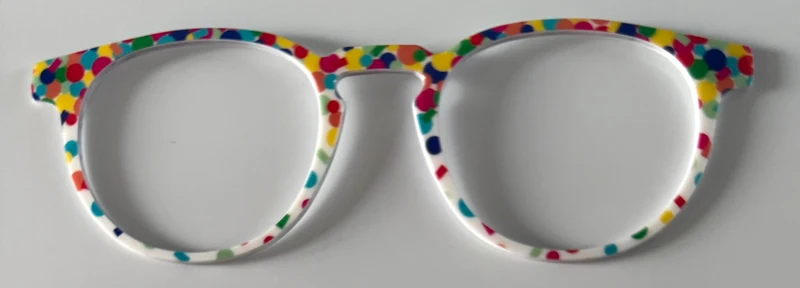 PAIR Soto Topper; confetti on white